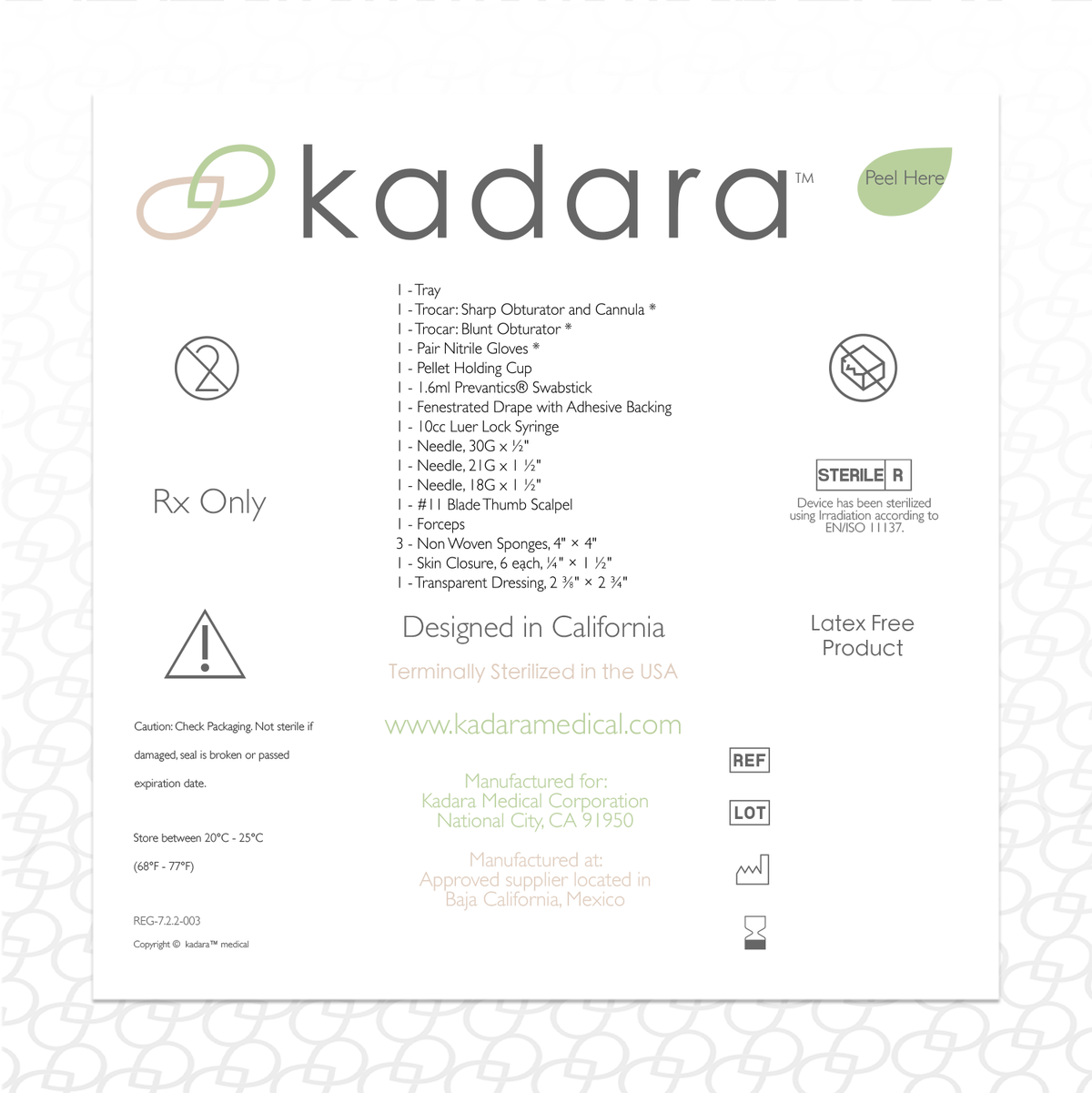 3.2mm Stainless Steel Disposable Trocar Kit - Medium Gloves (Case) -16 Kits